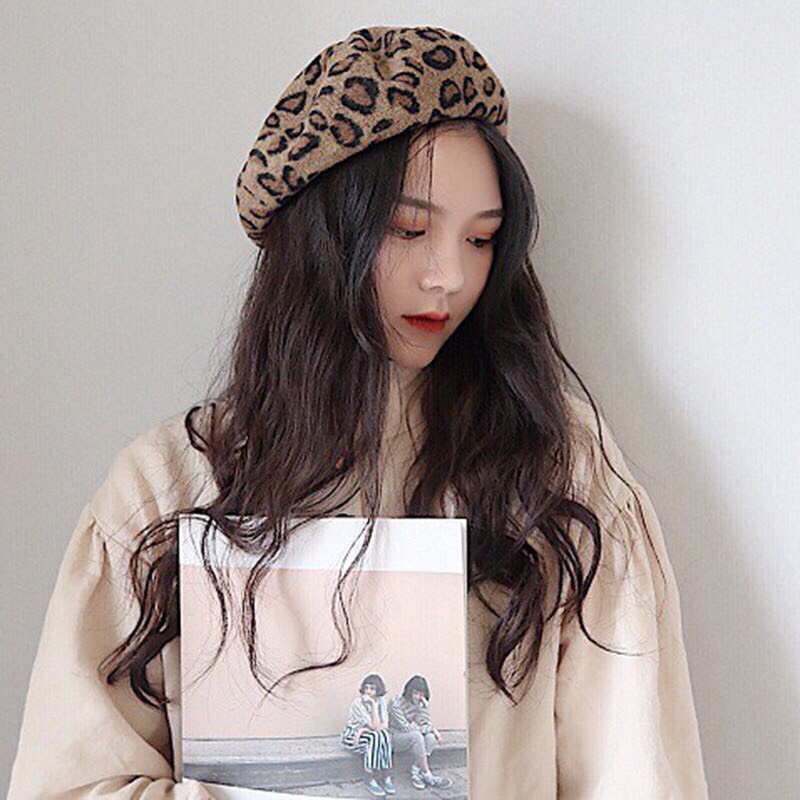 MŨ NỒI DA BÁO CÓ DÂY RÚT MŨ BERET DA BÁO