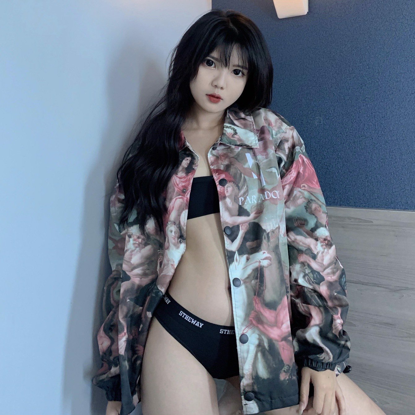 PARADOX Áo khoác dù POWER AND ILLUSION OVER-PRINTED JACKET