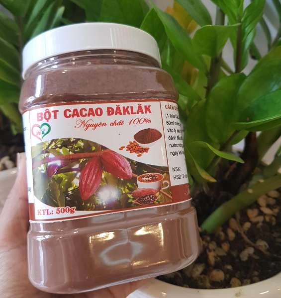 bột cacao nguyên chất đắk lắk -500g