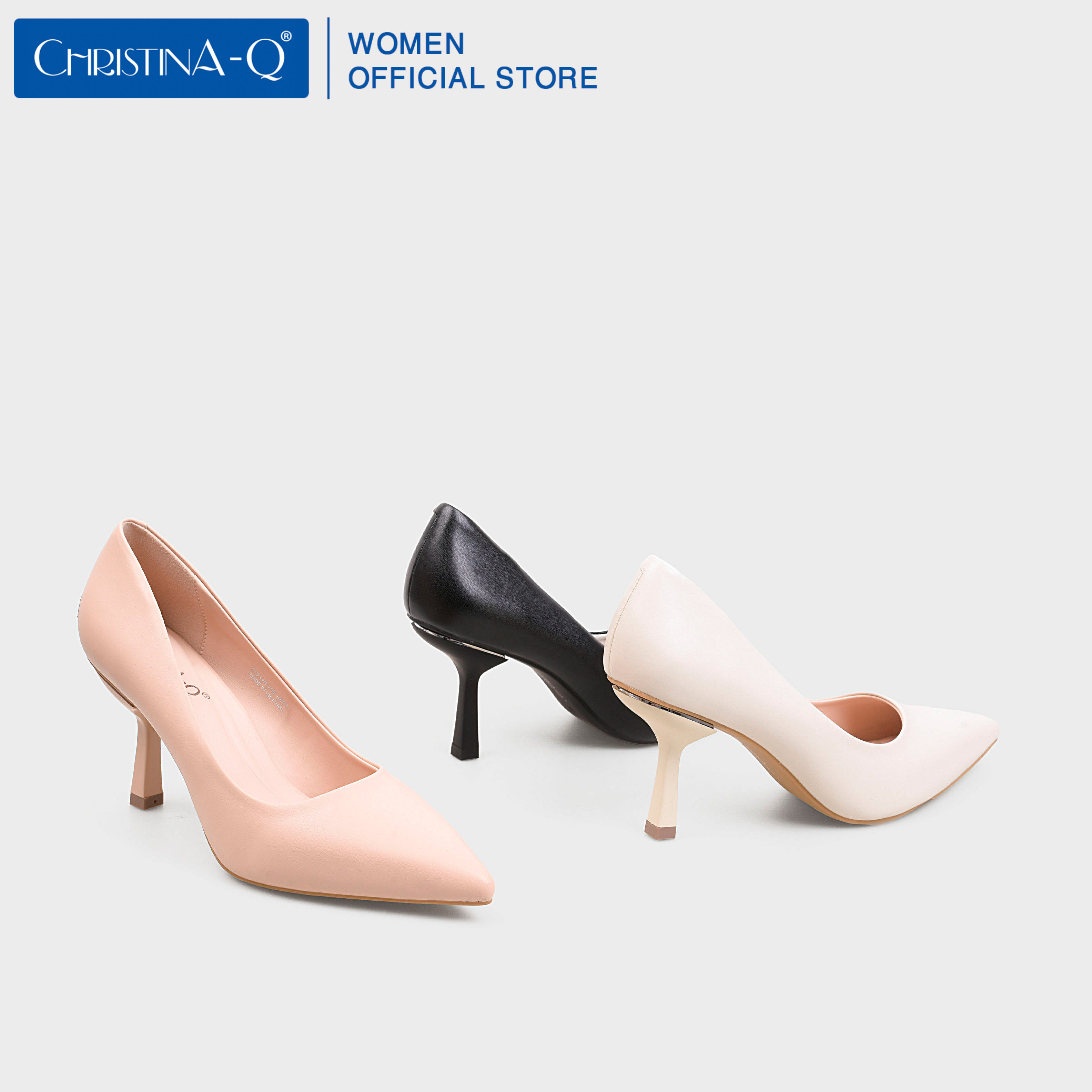 Giày nữ cao gót bít mũi nhọn CHRISTINA-Q GBN348
