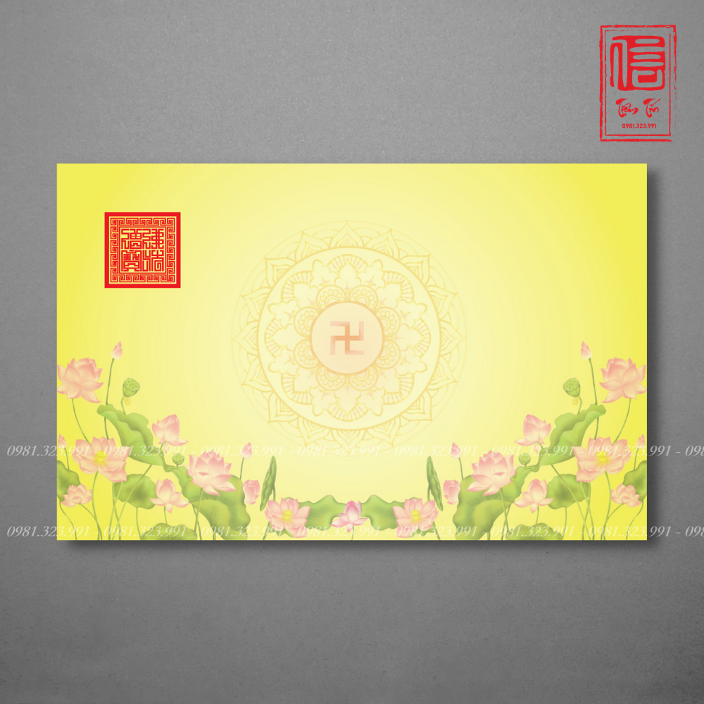 100 tờ Giấy in sớ liên hoa chữ Vạn