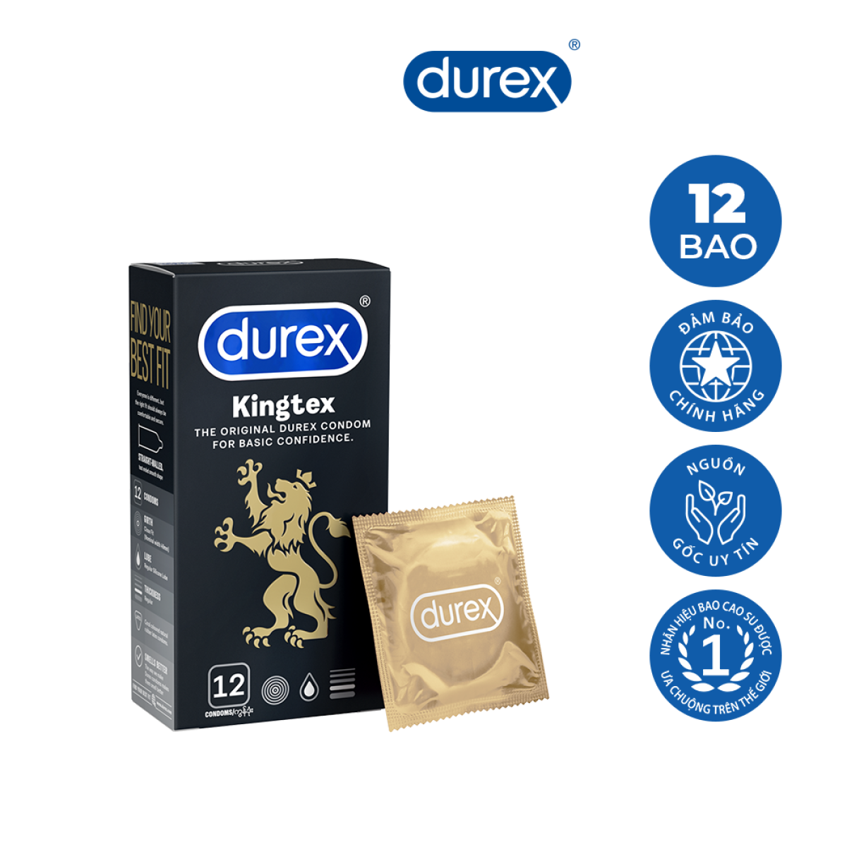 Bao cao su Durex Kingtex 12 bao ( NEW )