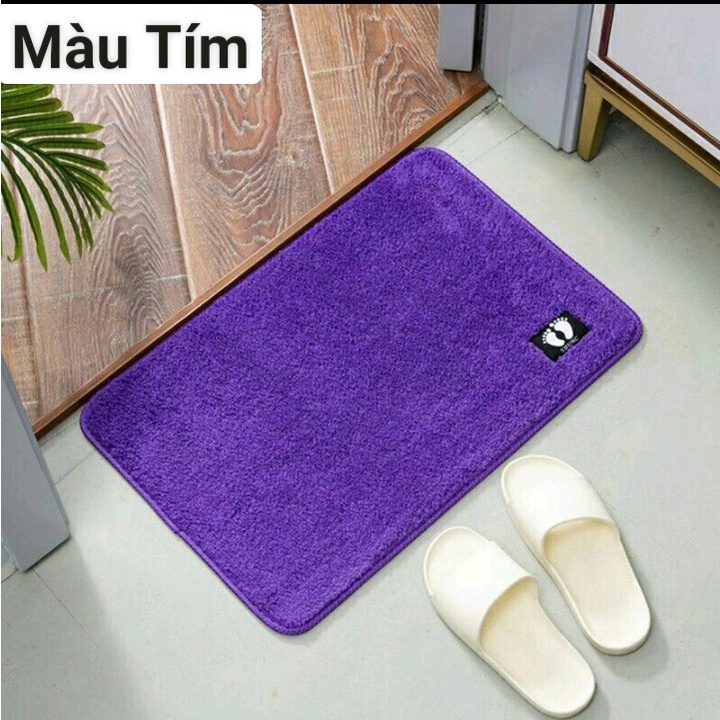 Thảm lau chân, thảm chùi chân len mịn thấm hút tốt cao cấp có logo
