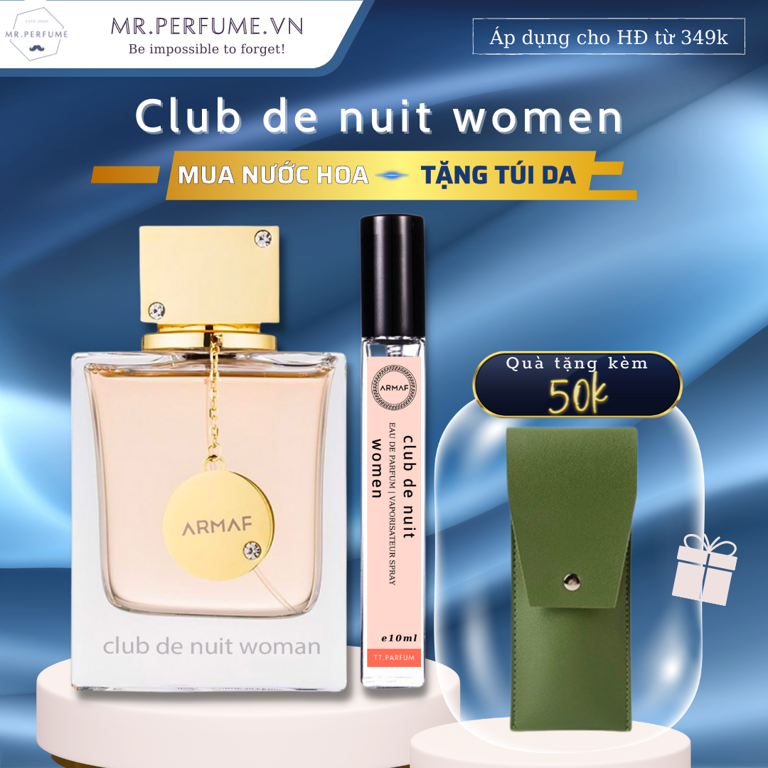 [Freeship+ Quà 29k] [Chiết 10ml] Nước hoa nữ Club.de.Nuit Women- Mr.Perfume.vn