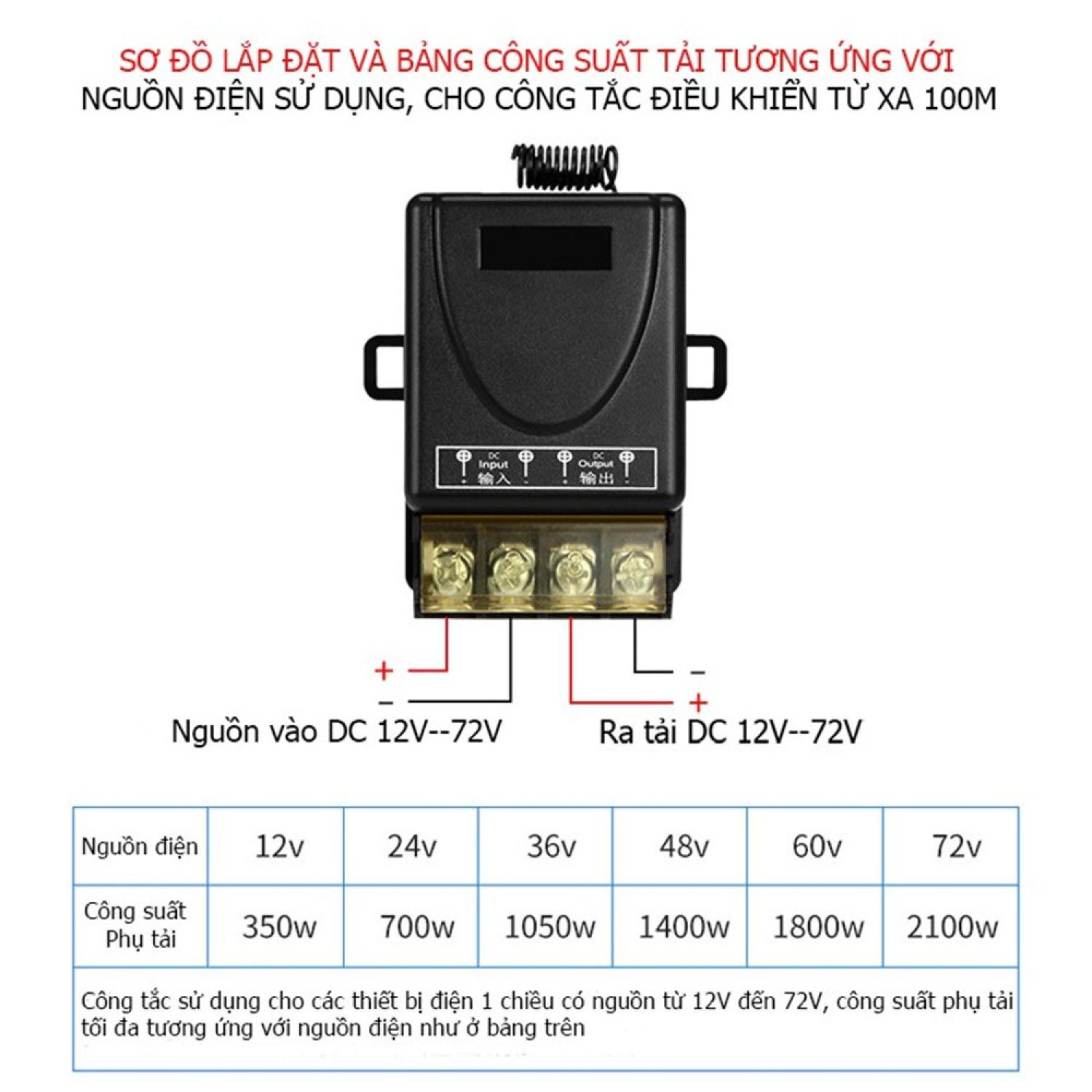 Công tắc điều khiển từ xa RF 220v 30A Bộ 2 khiển, Bật tắt điều khiển không dây từ xa, RF 433 MHz học lệnh 4 chế độ