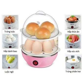 - Nồi hấp bằng điện 2 tầng, máy hấp trứng, hấp thức ăn đa năng 2 tầng