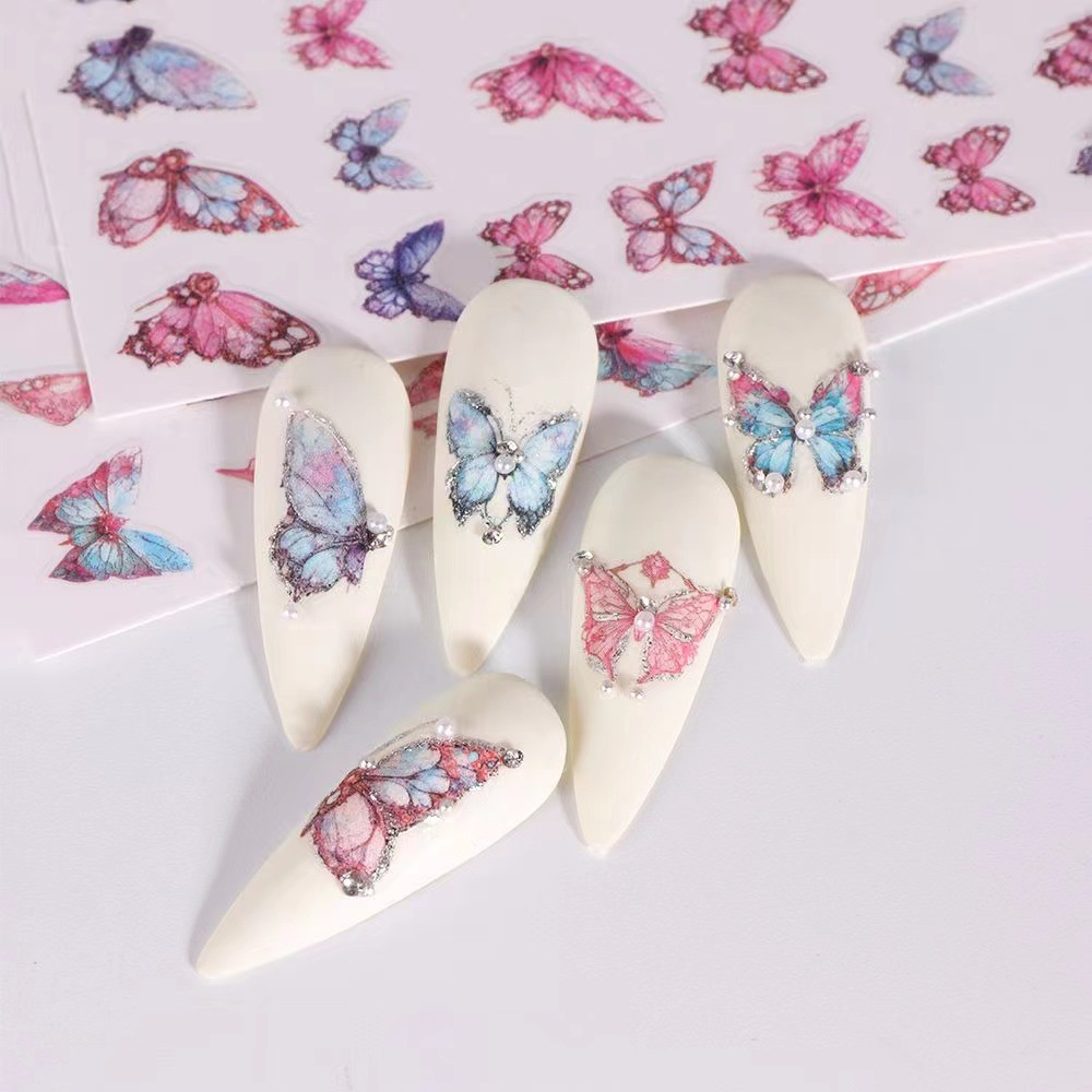 Sticker 3D | Bướm Mới 2023 | Hình Dán Móng Tay