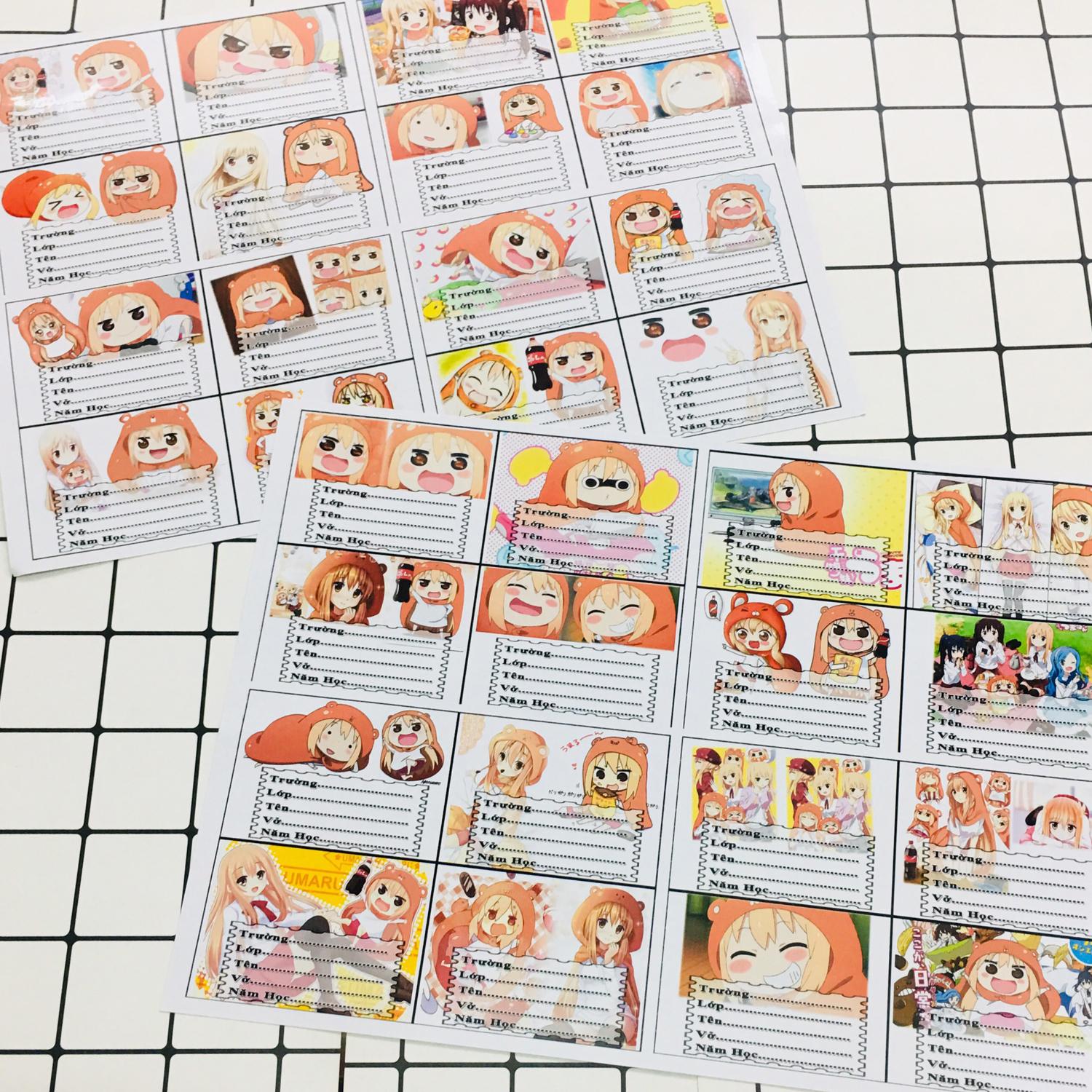 Combo 48 nhãn vở Himouto Umaru chan
