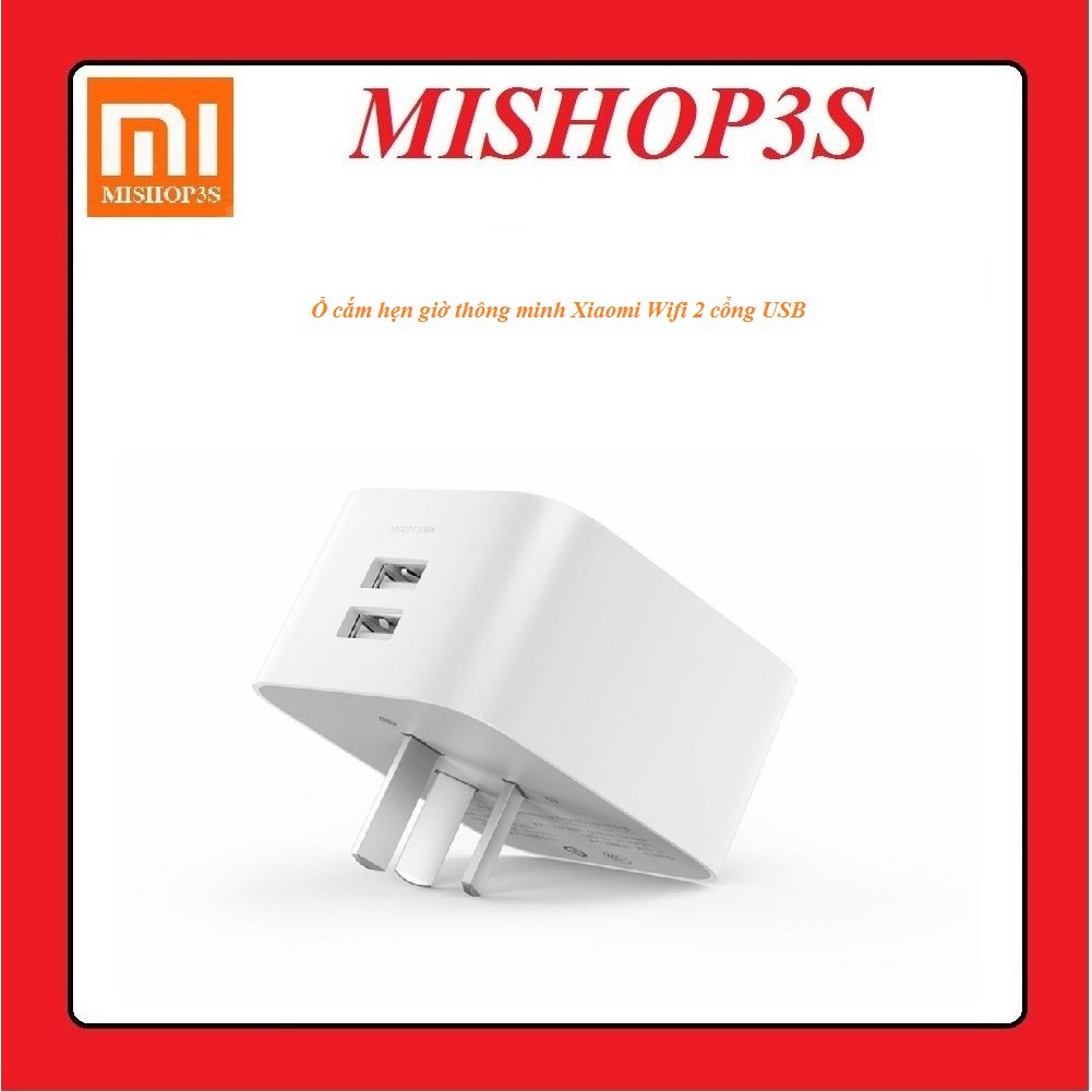 Ổ cắm hẹn giờ thông minh Xiaomi Wifi 2 cổng USB