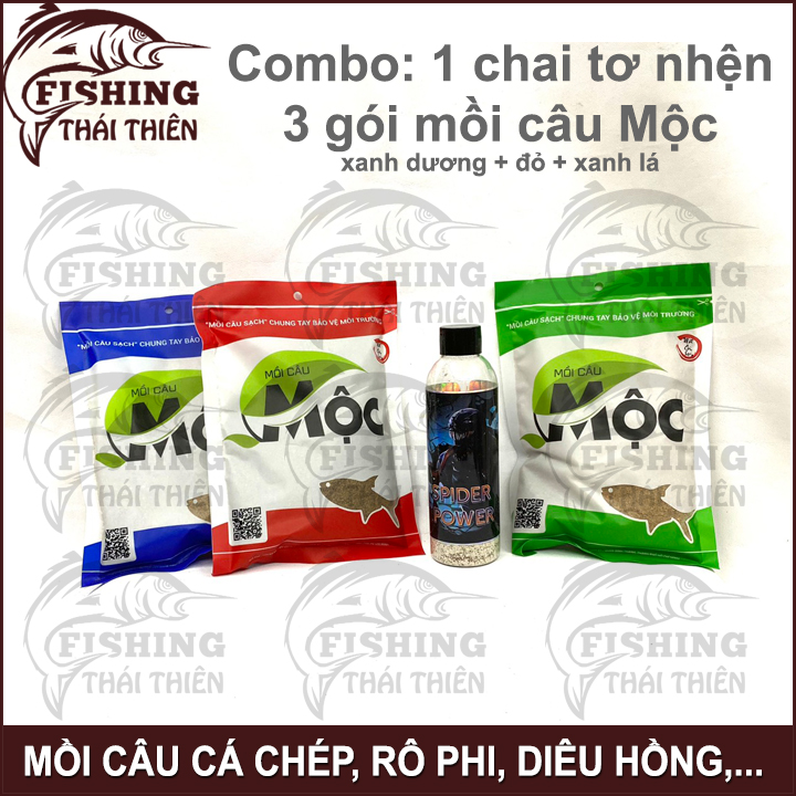Combo mồi câu Mộc, tơ nhện