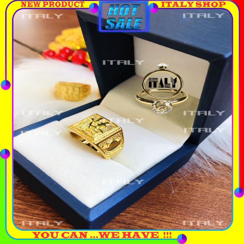 Nhẫn chữ phúc xi vàng 24k - italy shop