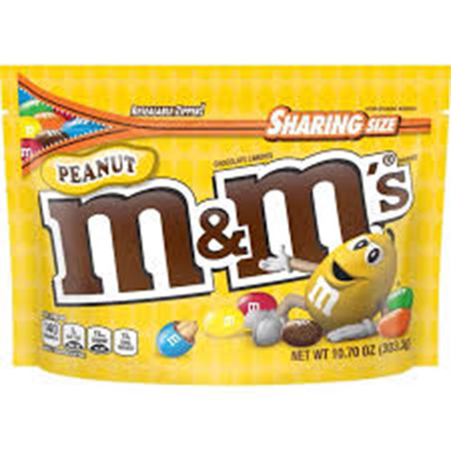 socola sữa nhân đậu phộng m&m chocolate candies with peanuts túi 283gr của 1