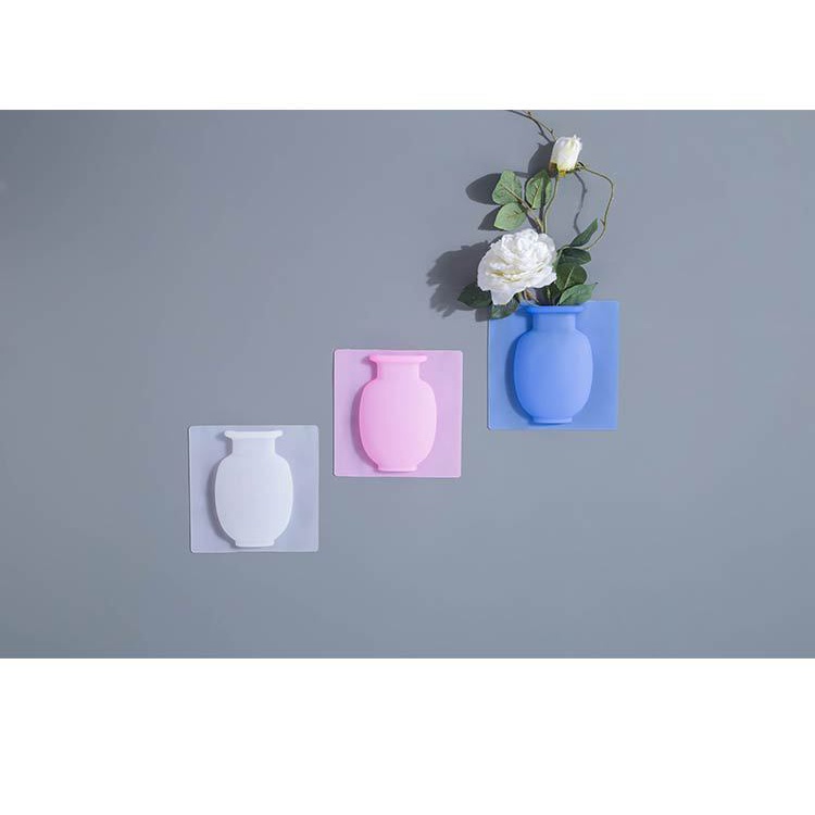 Bình Hoa Silicon Dán Tường,Dán Kính Decor Trang Trí