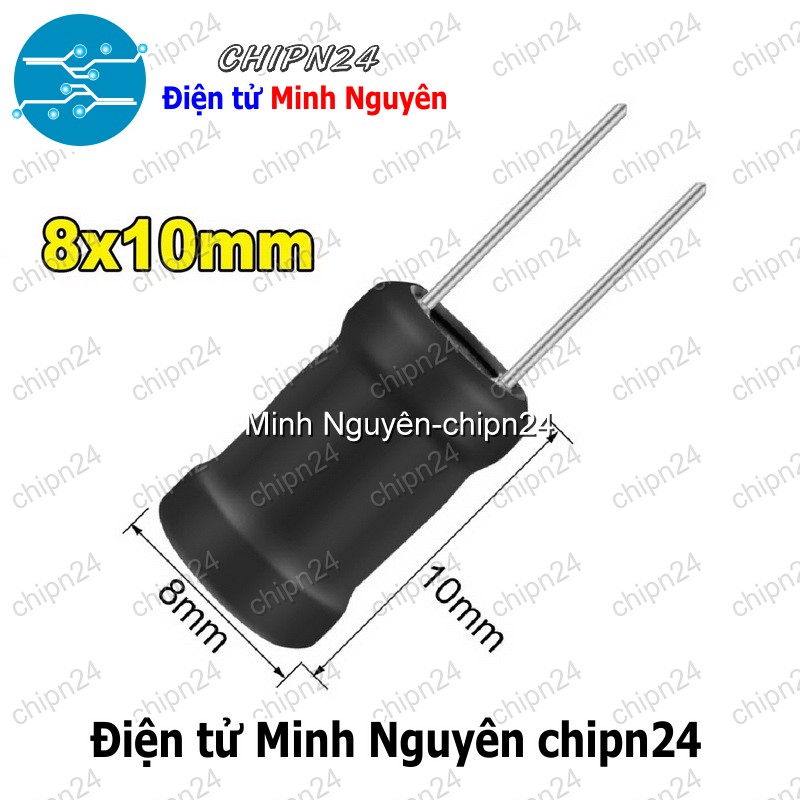 [4 cái] (K227) Cuộn cảm cắm 8x10mm DIP 0810 (1uH/2.2uH/3.3uH/4.7uH/6.8uH/10uH/15uH/22uH/33uH/47uH/68uH)-[Chọn Loại] - HHH.00052