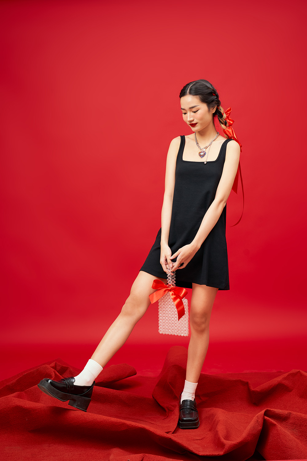 DOTTIE - Đầm ngắn sát nách nữ DOTTIE - D0270