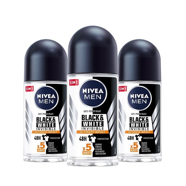 Lăn Khử Mùi Nivea Men Invisible For Black & White 50ml,,