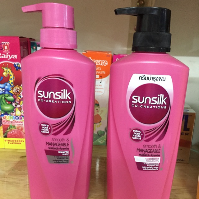 BỘ DẦU GỘI + DẦU XẢ SUNSILK THÁI LAN - ( HỒNG ) 450ML