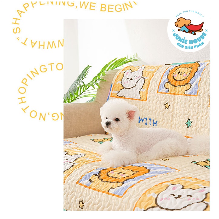 Thảm nệm bông êm ái cho chó mèo (chống thấm nước)