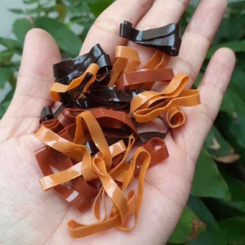 50 gram dây chun buộc tóc màu socola - UniLabel