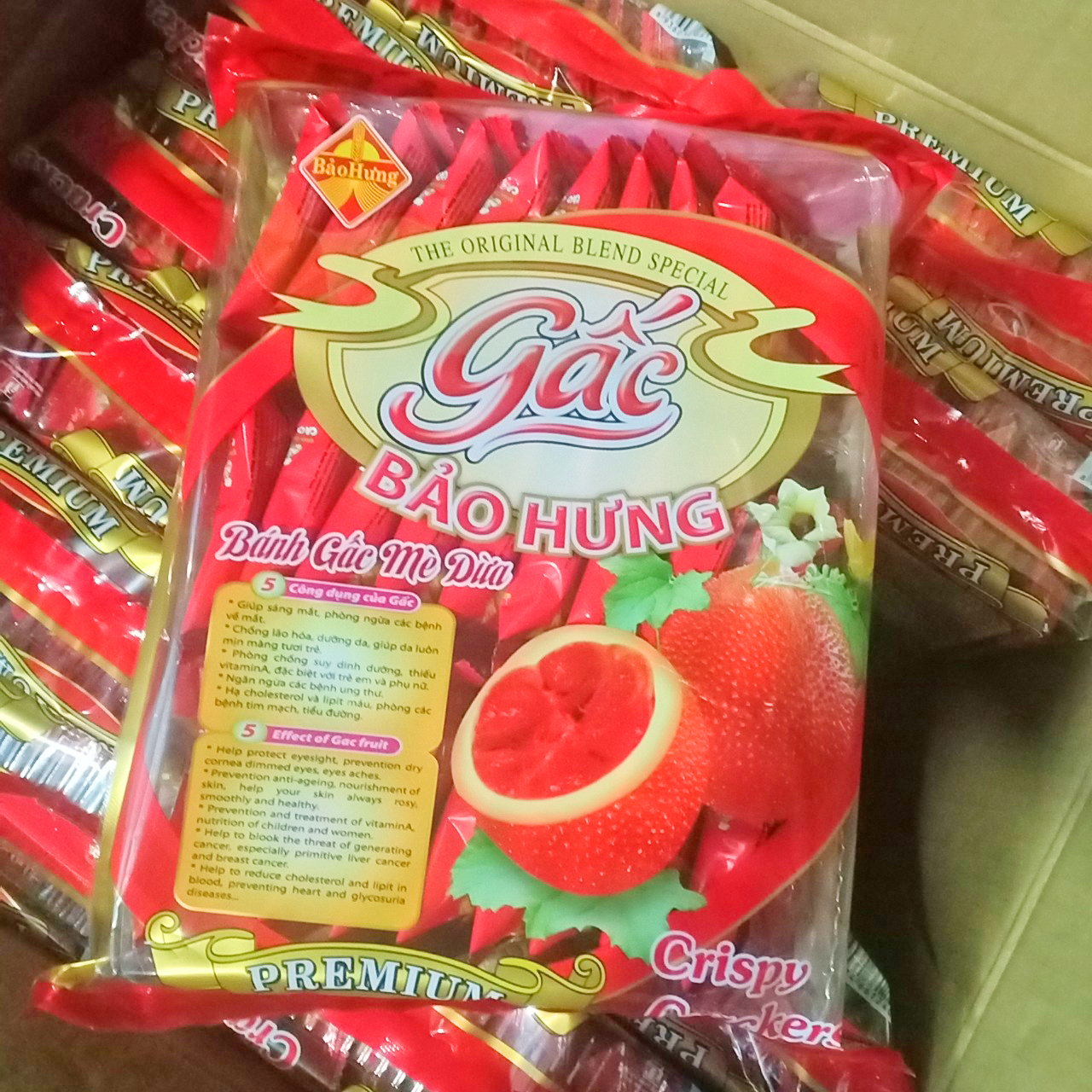 Bánh Quy Gấc Mè Dừa 300gr (27 cái)