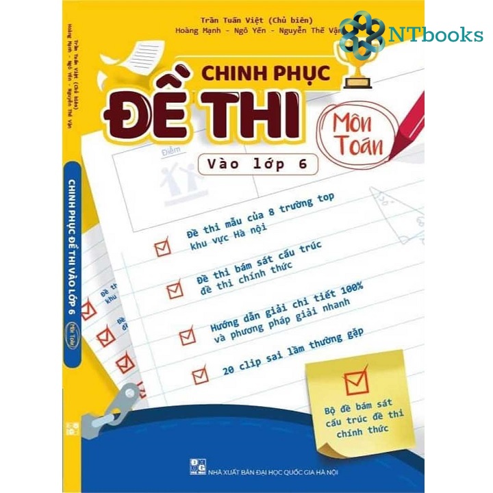 Sách chinh phục đề thi vào lớp 6 môn toán - newshop - ntbooks