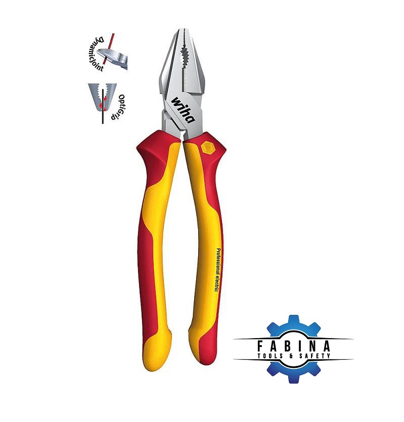 Kìm đa năng trợ lực 200mm Wiha cách điện 1000V 26714