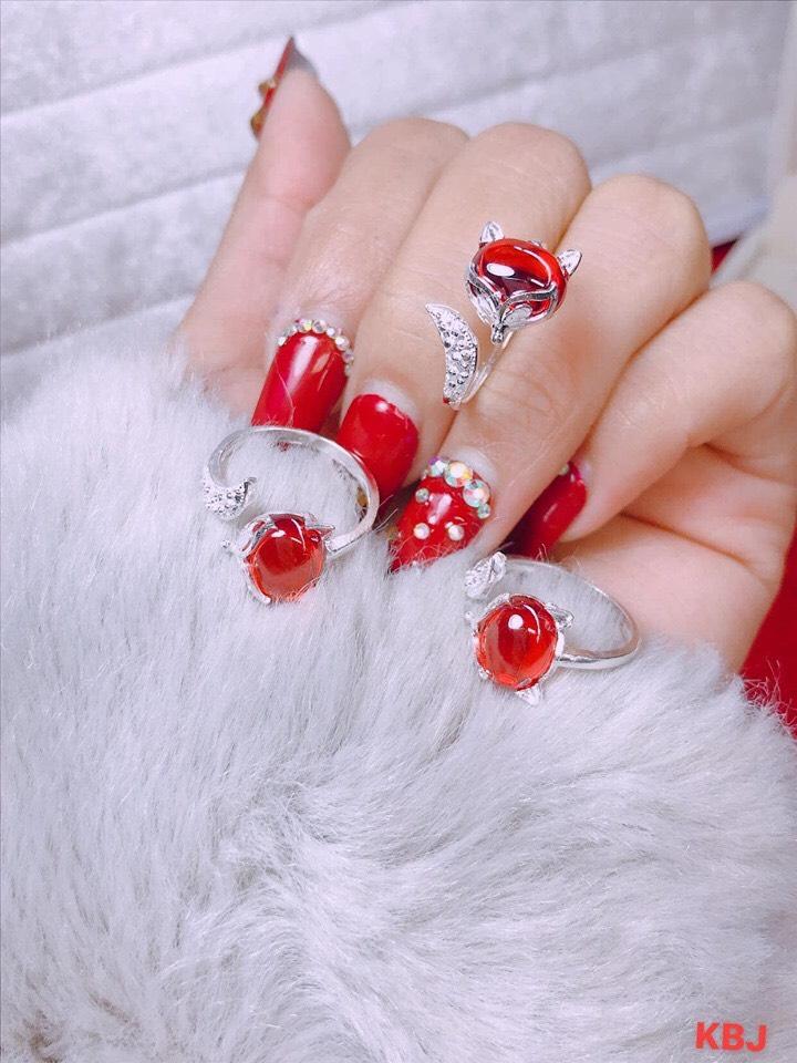 Nhẫn hồ ly đính đá