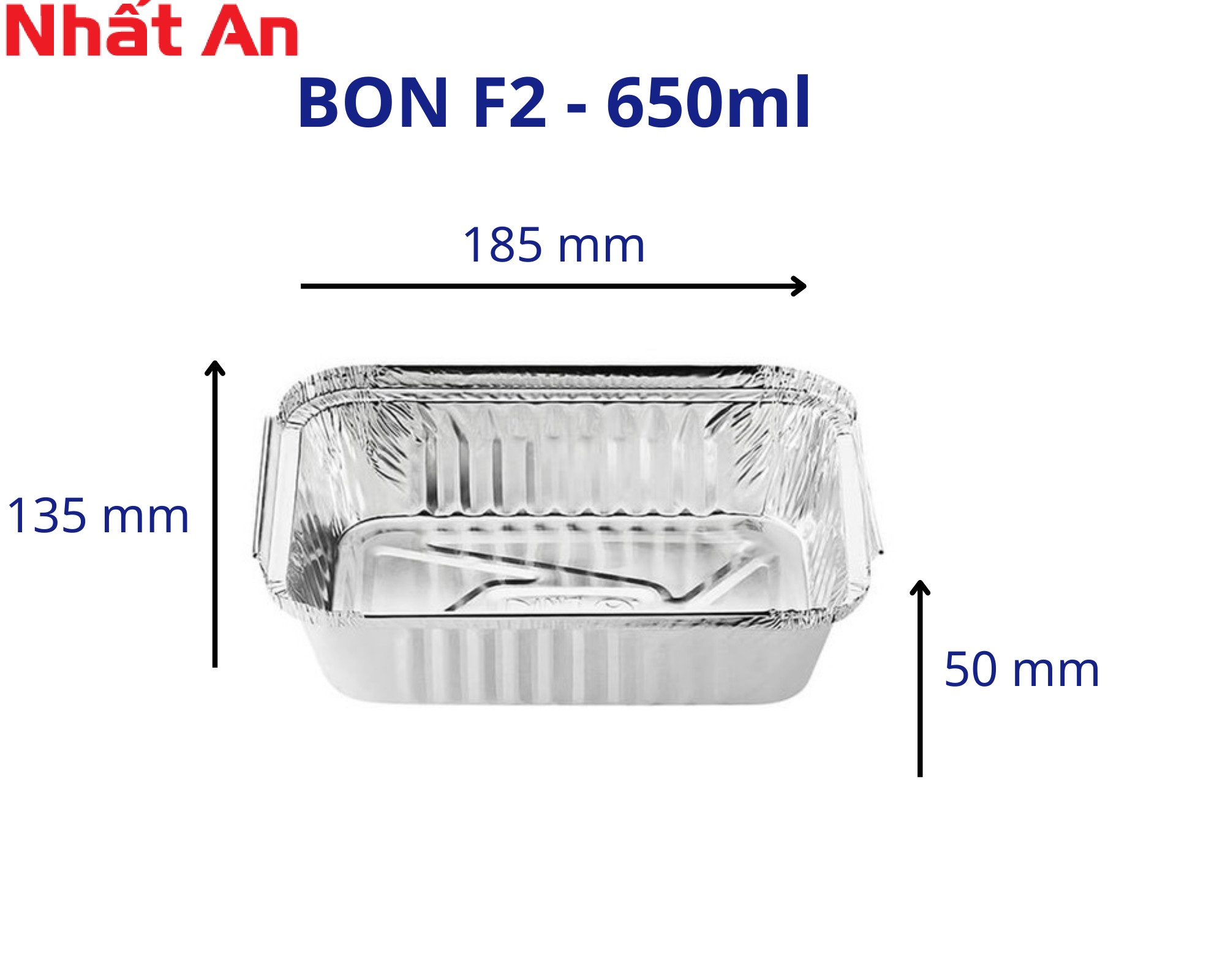 Khay bạc hình chữ nhật kèm nắp giấy - có 5 size - Set 10 cái