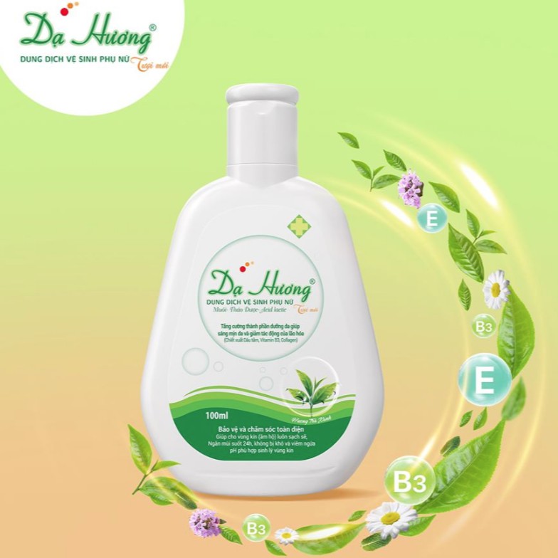 Dung Dịch Vệ Sinh Phụ Nữ Dạ Hương 100ml - Trà Xanh