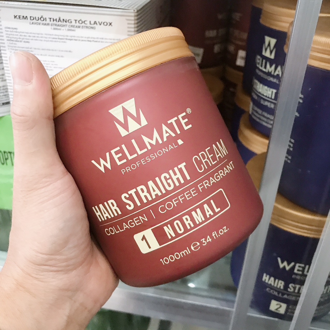 (Nguyên cặp) Thuốc Duỗi Tóc Cà Phê Siêu Mượt Wellmate - Chính Hãng