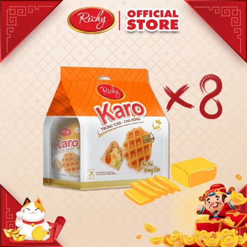 [SALE CUỐI NĂM 25-29/12] Combo 48 chiếc bánh tươi Karo RICHY ( 8 túi - 48 chiếc)