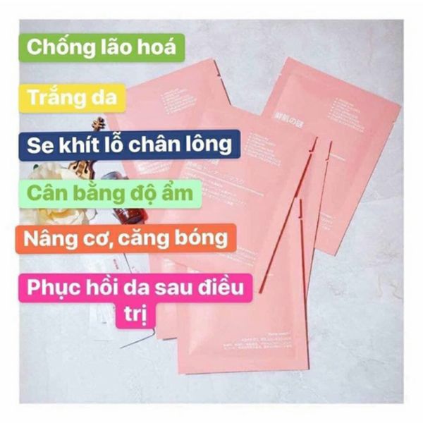 Mặt Nạ Nhật Chính Hãng Tế Bào Gốc Nhau Thai Cừu cuốn rốn Beauty cấp ẩm dưỡng da, tái tạo Collagen chống lão hóa, giảm mụn 40ml