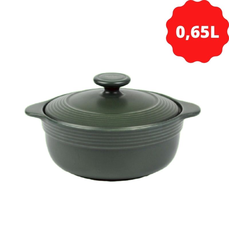 [HCM][Tặng chén cơm + đế lót tre]Nồi sứ dưỡng sinh 2 quai Minh Long I (0.65L)