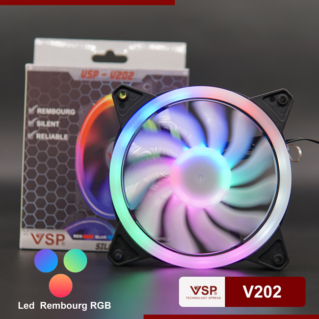 Fan tản nhiệt led 2 mặt V202