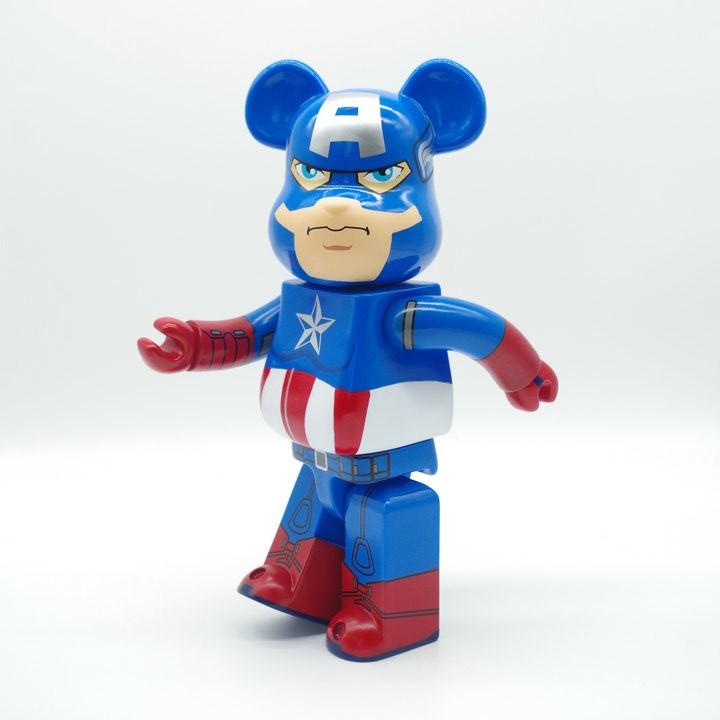 Mô hình Bearbrick Captain America Marvel 400% - Medicom Toy