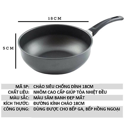 CHẢO CHỐNG DÍNH SÂU LÒNG 18CM