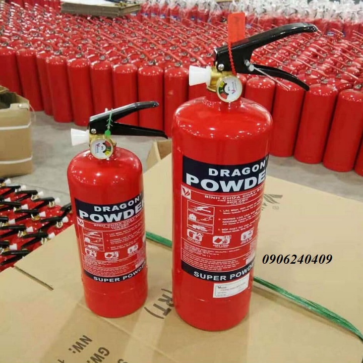 PCCC Bình cứu hỏa Dragon, Bình bột chữa cháy ABC 4kg, Bình dập lửa