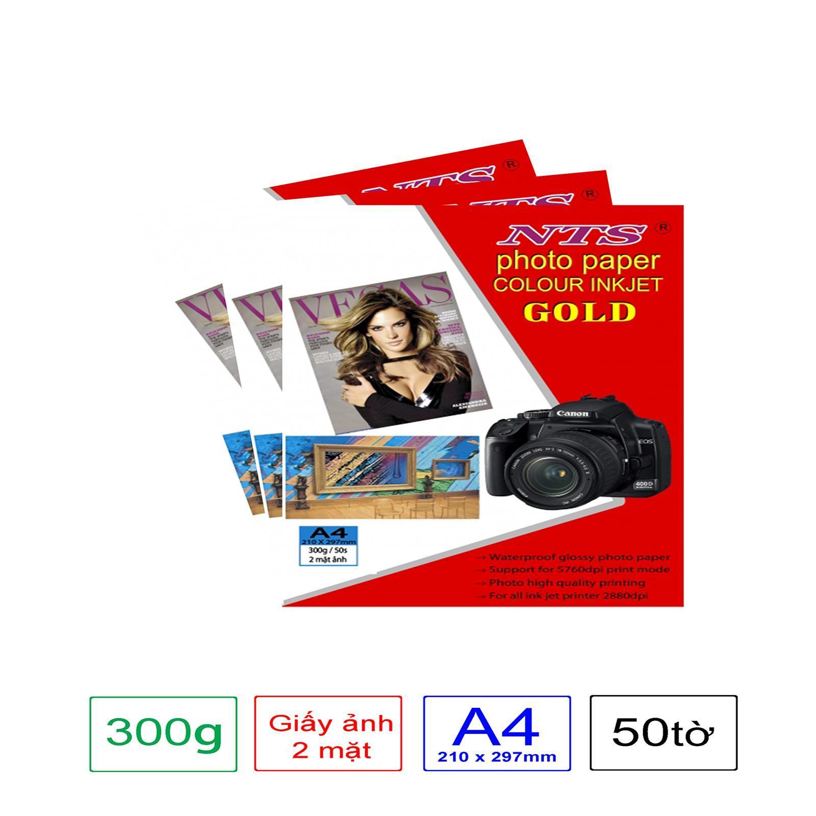 [HCM]Giấy in ảnh NTS A4 2 mặt 210gsm