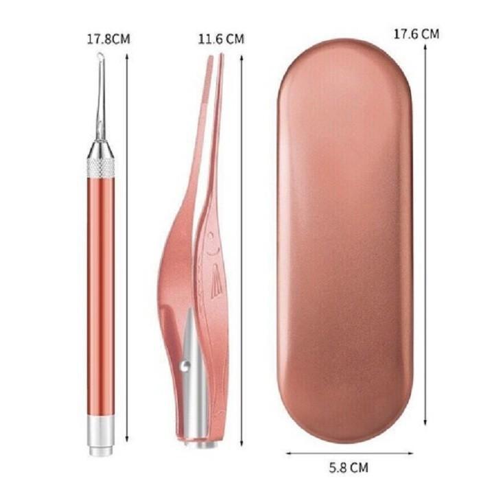 BỘ DỤNG CỤ LẤY RÁY TAI CÓ ĐÈN INOX