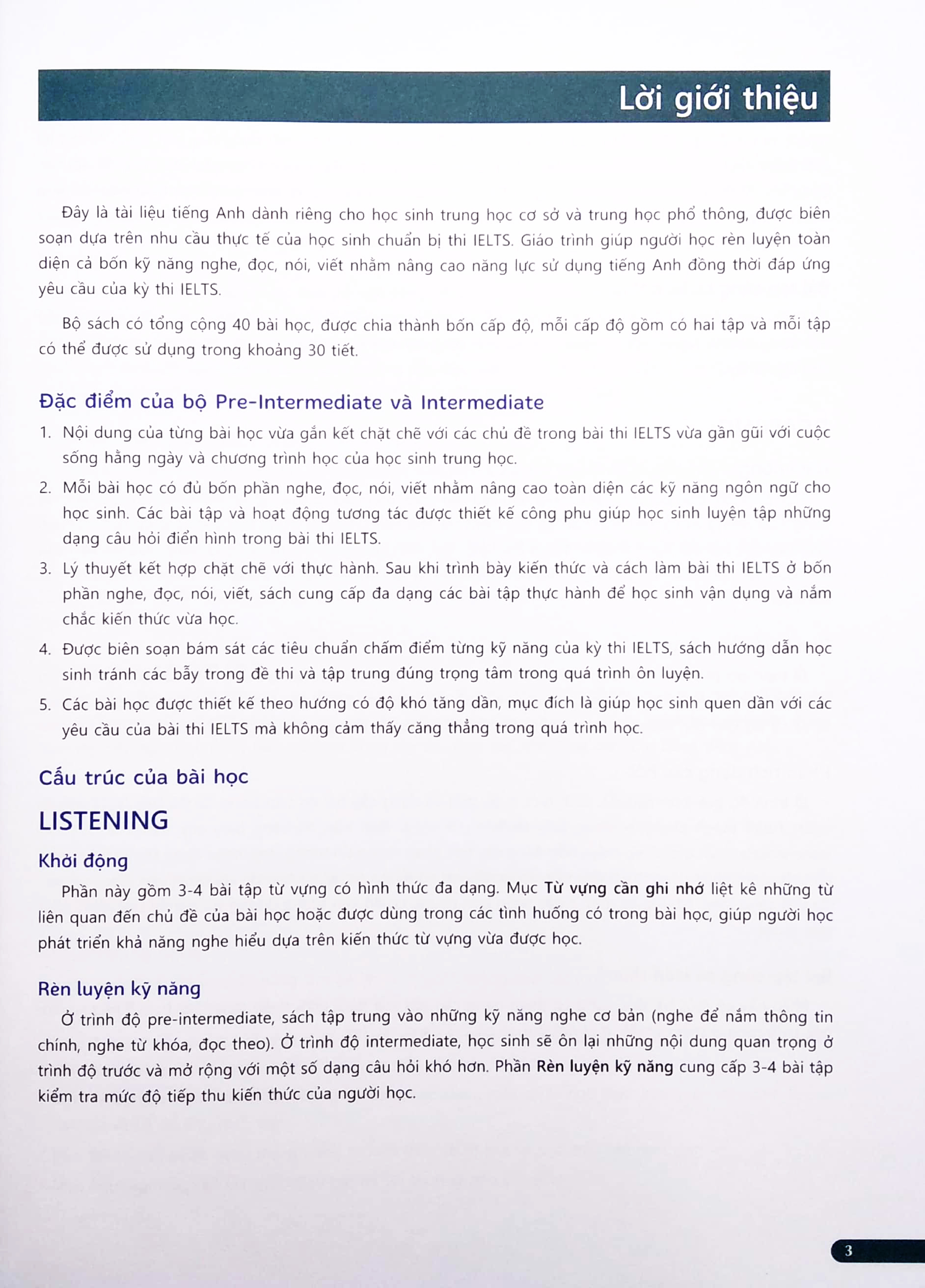 Sách Fahasa - IELTS Trung Học - Pre-intermediate - Book 1