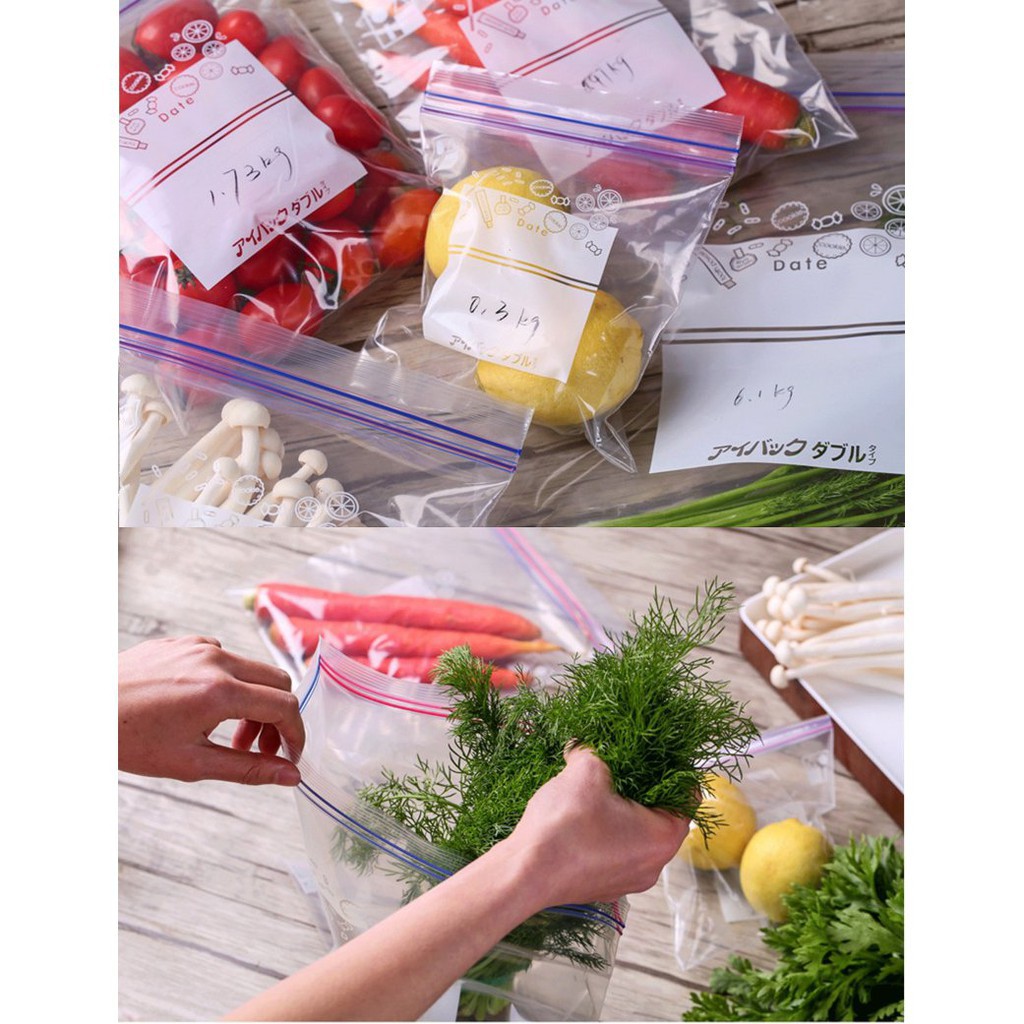Hộp túi Zip đựng thực phẩm Nhật Bản [Combo 3 túi]