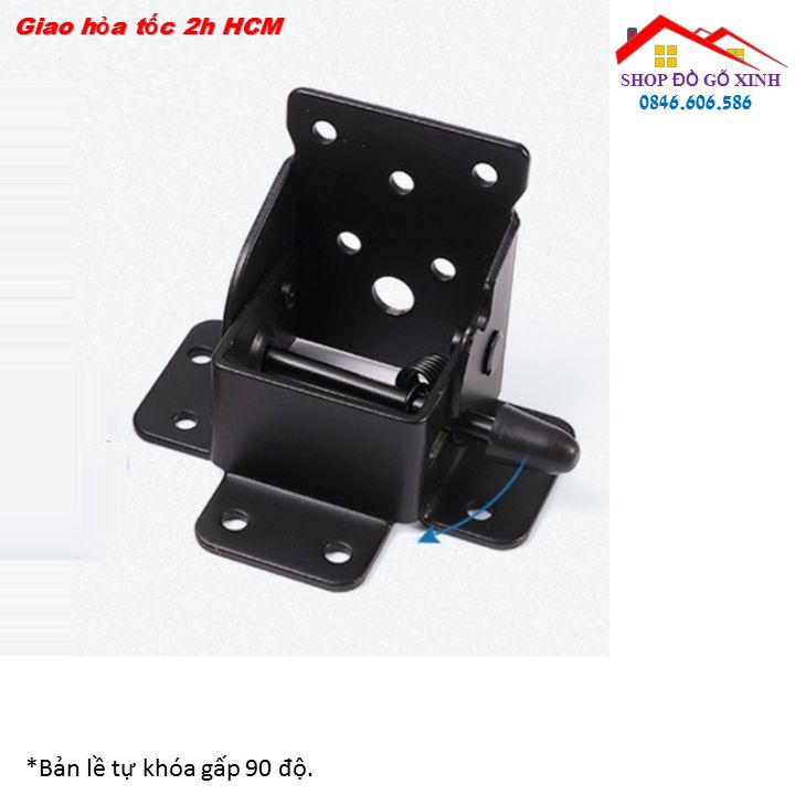 Bản lề tự khóa gập 90 độ (kèm ốc vít 1,5cm) kimkhihanoi
