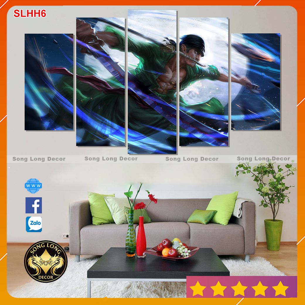 Tranh dán tường nhân vật hoạt hình ONE PIECE Roronoa Zoro - SLHH6 - Tranh trang trí nhà cửa