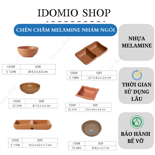 Chén Chấm Nhám Ngói Nhiều Size