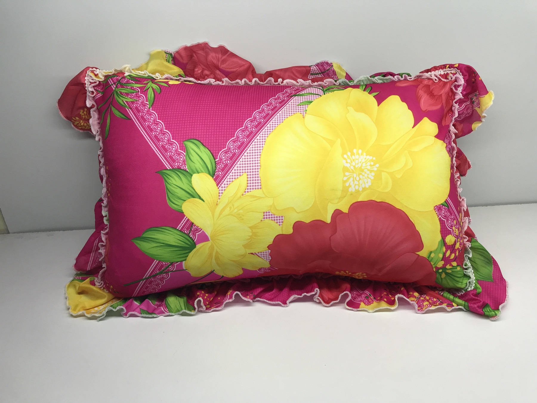 Vỏ gối thun 30x50cm có bèo