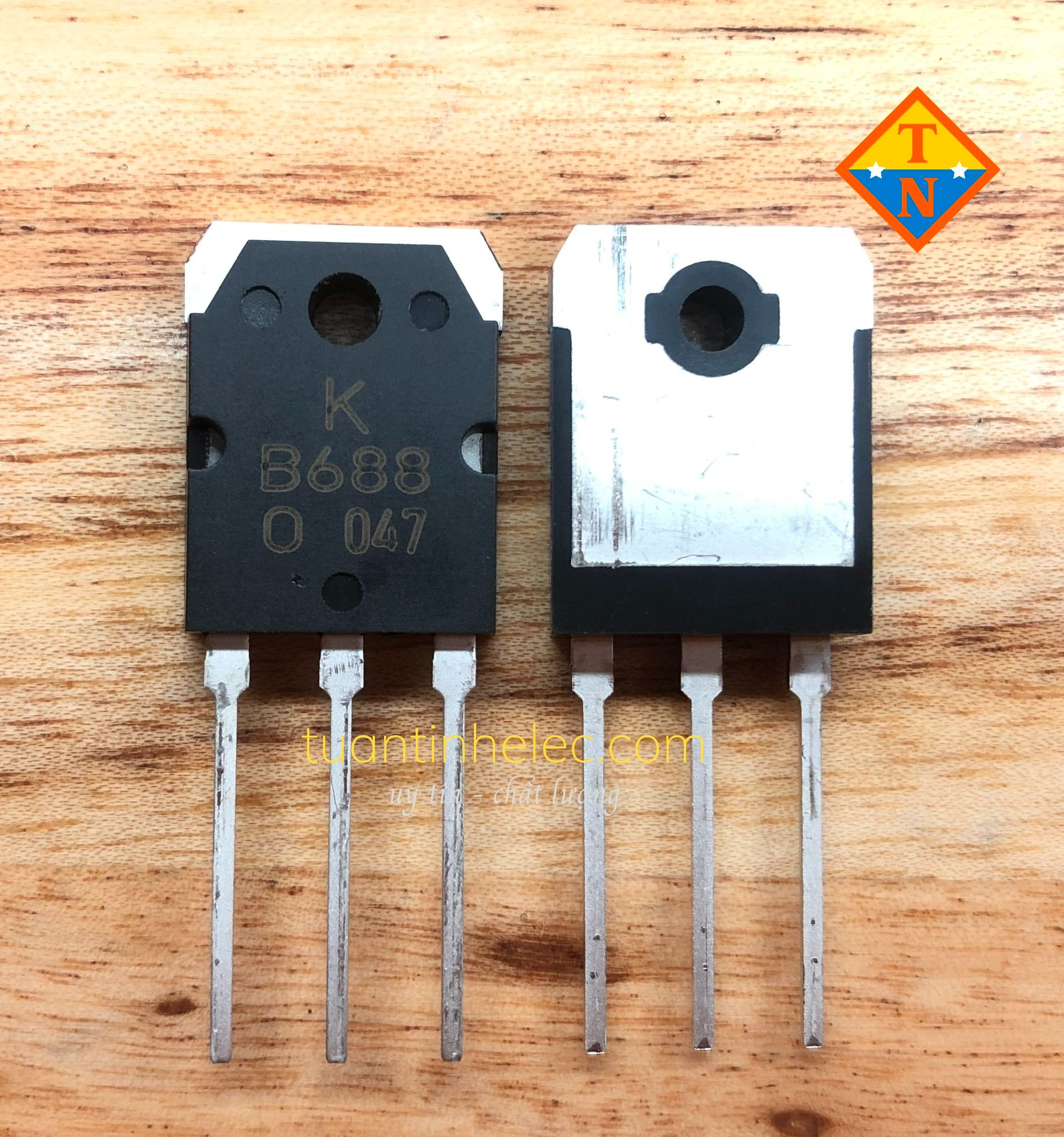 Sò công suất b688 2sb688 pnp-trans 8a 160v to-3p kec lõi đồng