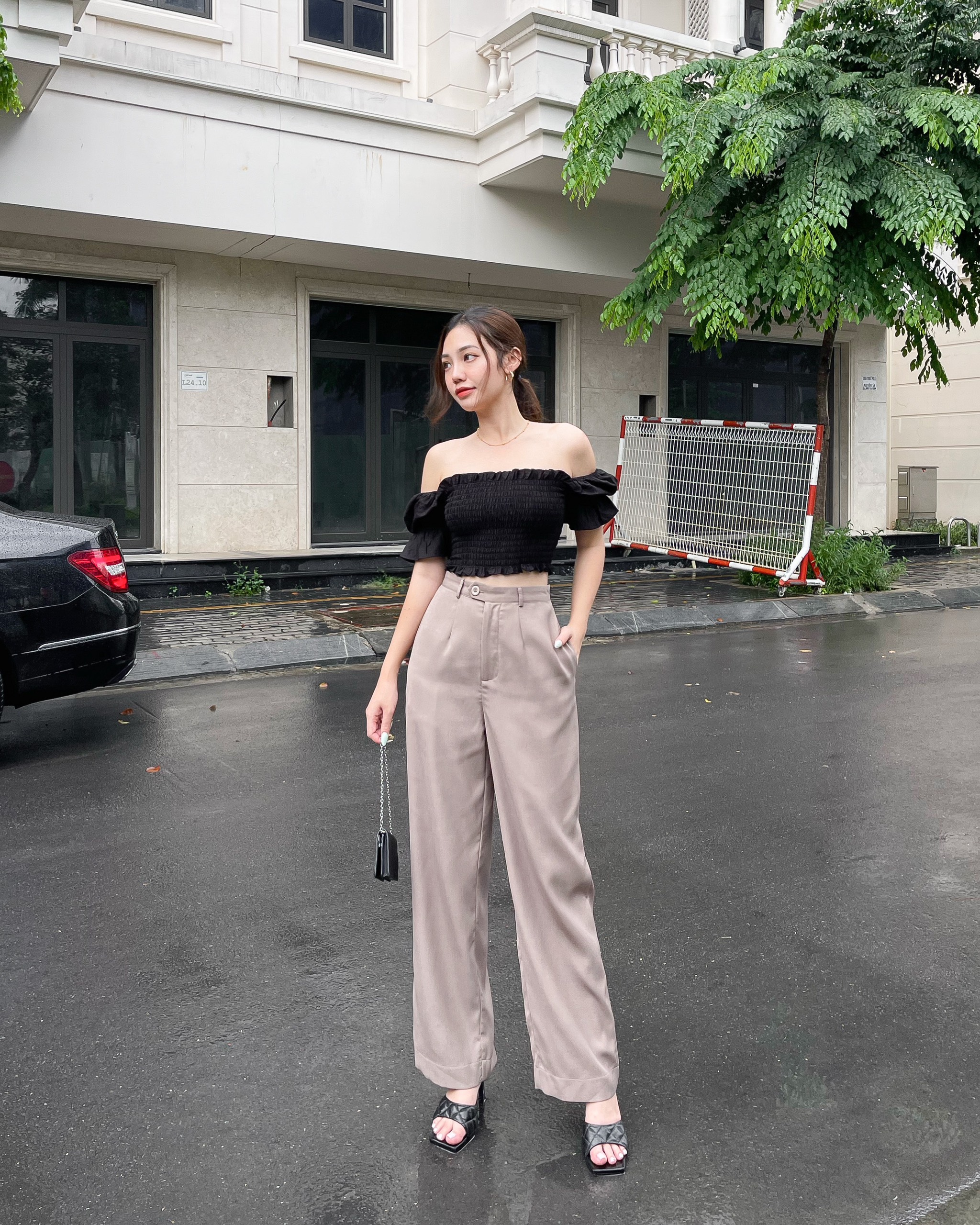 ZAREEN | QUẦN TÂY ỐNG SUÔNG BASIC TRS21 NÂU