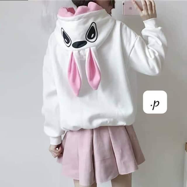 Áo Hoodie Thêu  mũ Thú Cute