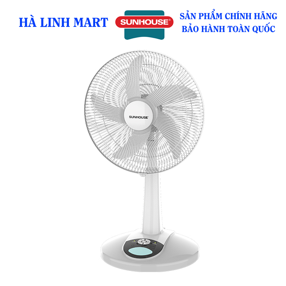 QUẠT TÍCH ĐIỆN SUNHOUSE SHD7228 - Quạt sạc điện - Quạt tích điện cỡ lớn - Quạt sạc cỡ lớn - Bảo hành 12 tháng