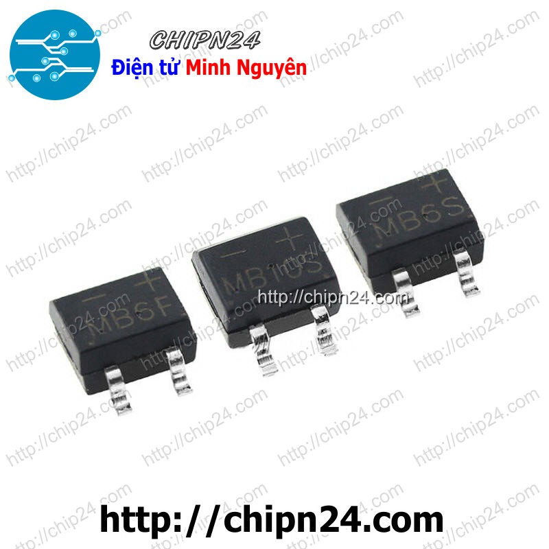 Cầu diode mb6s sop-4 0.5a 600v